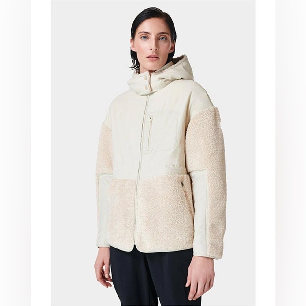 NWT Sweaty Betty Urban Sherpa Jacket in Natural